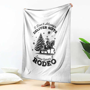 Funny Santa Cowboy Christmas Throw Blanket I Do Not Deliver Gifts I Rodeo TS12 Print Your Wear