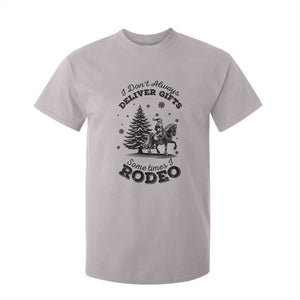 Funny Santa Cowboy Christmas T Shirt For Kid I Do Not Deliver Gifts I Rodeo TS12 Ice Gray Print Your Wear