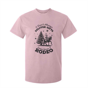 Funny Santa Cowboy Christmas T Shirt For Kid I Do Not Deliver Gifts I Rodeo TS12 Light Pink Print Your Wear