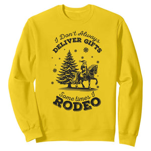 Funny Santa Cowboy Christmas Sweatshirt I Do Not Deliver Gifts I Rodeo TS12 Daisy Print Your Wear