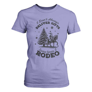 Funny Santa Cowboy Christmas T Shirt For Women I Do Not Deliver Gifts I Rodeo TS12 Violet Print Your Wear