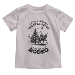 Funny Santa Cowboy Christmas Toddler T Shirt I Do Not Deliver Gifts I Rodeo TS12 Ice Gray Print Your Wear