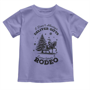 Funny Santa Cowboy Christmas Toddler T Shirt I Do Not Deliver Gifts I Rodeo TS12 Violet Print Your Wear