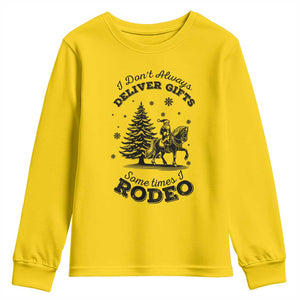 Funny Santa Cowboy Christmas Youth Sweatshirt I Do Not Deliver Gifts I Rodeo TS12 Daisy Print Your Wear