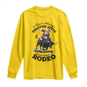 Funny Black Santa Cowboy Bull Rider Christmas Long Sleeve Shirt I Do Not Deliver Gifts I Rodeo TS12 Daisy Print Your Wear
