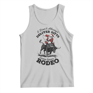 Funny Black Santa Cowboy Bull Rider Christmas Tank Top I Do Not Deliver Gifts I Rodeo TS12 Ash Print Your Wear