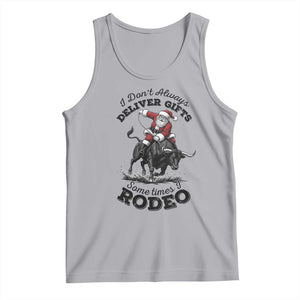 Funny Black Santa Cowboy Bull Rider Christmas Tank Top I Do Not Deliver Gifts I Rodeo TS12 Athletic Heather Print Your Wear