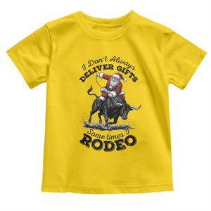 Funny Black Santa Cowboy Bull Rider Christmas Toddler T Shirt I Do Not Deliver Gifts I Rodeo TS12 Daisy Print Your Wear