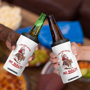 Funny Santa Pitbull Christmas 4 in 1 Can Cooler Tumbler I Deliver Gifts No Bull TS12 Print Your Wear