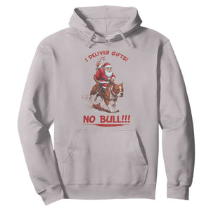 Funny Santa Pitbull Christmas Hoodie I Deliver Gifts No Bull TS12 Ice Gray Print Your Wear