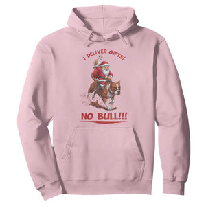 Funny Santa Pitbull Christmas Hoodie I Deliver Gifts No Bull TS12 Light Pink Print Your Wear