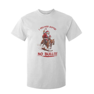 Funny Santa Pitbull Christmas T Shirt For Kid I Deliver Gifts No Bull TS12 White Print Your Wear