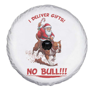 Funny Santa Pitbull Christmas Spare Tire Cover I Deliver Gifts No Bull TS12 Print Your Wear