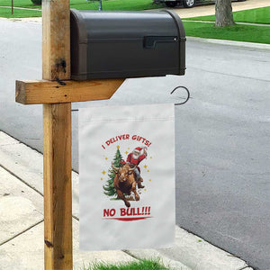 Funny Black Santa Bull Riding Christmas Garden Flag I Deliver Gifts No Bull TS12 Print Your Wear