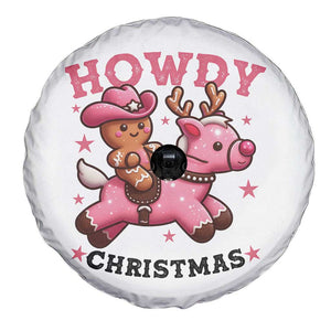 Howdy Christmas Spare Tire Cover Funny Gingerbread Cowboy Riding Reindeer Gift For Girl TS12 Print Your Wear
