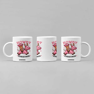 Howdy Christmas Coffee Mug Funny Gingerbread Cowboy Riding Reindeer Gift For Girl TS12 Print Your Wear