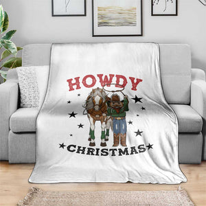Funny Nutcracker Cowboy Howdy Christmas Throw Blanket Western Holiday Gift TS12 Print Your Wear