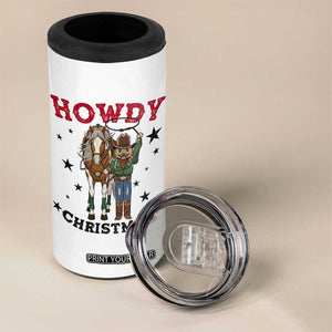 Funny Nutcracker Cowboy Howdy Christmas 4 in 1 Can Cooler Tumbler Western Holiday Gift TS12 Print Your Wear