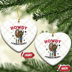 Funny Nutcracker Cowboy Howdy Christmas Ceramic Ornament Western Holiday Gift TS12 Print Your Wear
