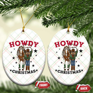 Funny Nutcracker Cowboy Howdy Christmas Ceramic Ornament Western Holiday Gift TS12 Print Your Wear