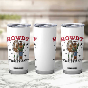 Funny Nutcracker Cowboy Howdy Christmas Tumbler Cup Western Holiday Gift TS12 Print Your Wear