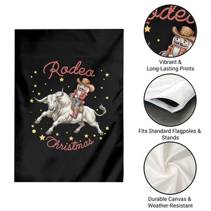 Funny Nutcracker Bull Riding Rodeo Christmas Garden Flag Western Holiday Gift TS12 Print Your Wear