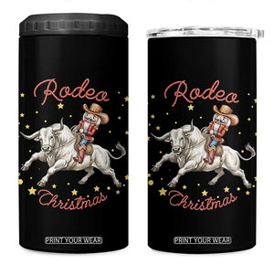 Funny Nutcracker Bull Riding Rodeo Christmas 4 in 1 Can Cooler Tumbler Western Holiday Gift TS12 One Size: 16 oz Black Print Your Wear