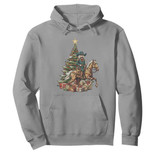 Funny Nutcracker Riding Horse Hoodie Western Life Christmas Gift TS12 Sport Gray Print Your Wear