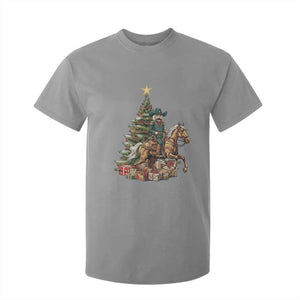 Funny Nutcracker Riding Horse T Shirt For Kid Western Life Christmas Gift TS12 Sport Gray Print Your Wear