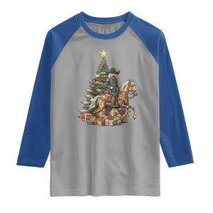 Funny Nutcracker Riding Horse Raglan Shirt Western Life Christmas Gift TS12 Sport Gray Royal Print Your Wear