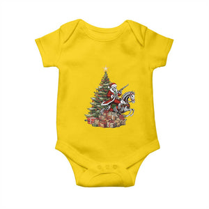 Outlaw Cowboy On Skeleton Horse Baby Onesie Dark Western Christmas TS12 Daisy Print Your Wear