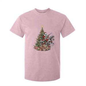 Outlaw Cowboy On Skeleton Horse T Shirt For Kid Dark Western Christmas TS12 Light Pink Print Your Wear