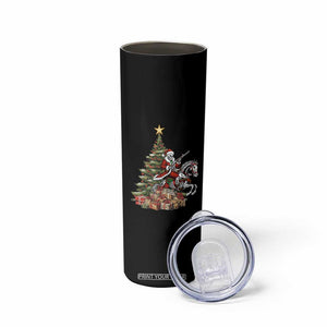 Outlaw Cowboy On Skeleton Horse Skinny Tumbler Dark Western Christmas TS12 Print Your Wear