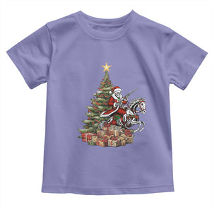 Outlaw Cowboy On Skeleton Horse Toddler T Shirt Dark Western Christmas TS12 Violet Print Your Wear