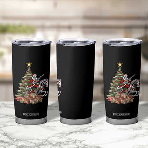 Outlaw Cowboy On Skeleton Horse Tumbler Cup Dark Western Christmas TS12 Print Your Wear