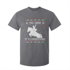 Yee Haw It Is Christmas T Shirt For Kid Funny Ugly Xmas Rodeo Gift For Cowgirl TS12 Charcoal Print Your Wear