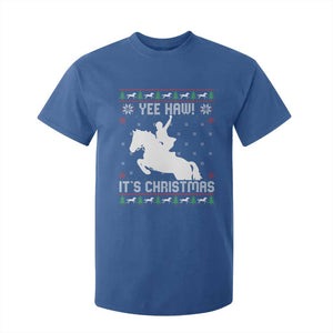 Yee Haw It Is Christmas T Shirt For Kid Funny Ugly Xmas Rodeo Gift For Cowgirl TS12 Royal Blue Print Your Wear