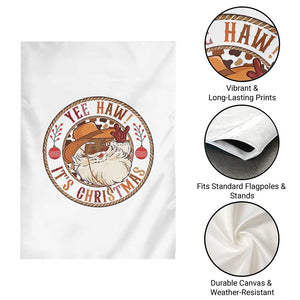 Yee Haw It Is Christmas Garden Flag Funny Black Santa Cowboy TS12 Print Your Wear