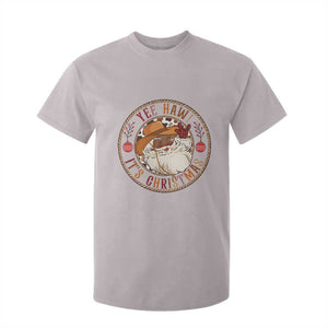 Yee Haw It Is Christmas T Shirt For Kid Funny Black Santa Cowboy TS12 Ice Gray Print Your Wear