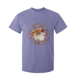 Yee Haw It Is Christmas T Shirt For Kid Funny Black Santa Cowboy TS12 Violet Print Your Wear