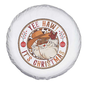 Yee Haw It Is Christmas Spare Tire Cover Funny Black Santa Cowboy TS12 Print Your Wear