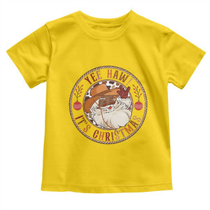 Yee Haw It Is Christmas Toddler T Shirt Funny Black Santa Cowboy TS12 Daisy Print Your Wear