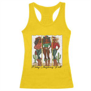 Merry Christmas Y'all Racerback Tank Top Funny Western Holiday Gift For Cowgirl TS12 Daisy Print Your Wear