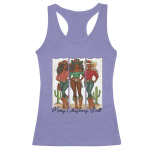 Merry Christmas Y'all Racerback Tank Top Funny Western Holiday Gift For Cowgirl TS12 Violet Print Your Wear