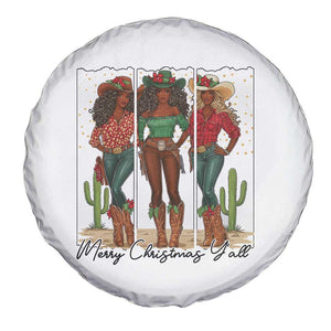 Merry Christmas Y'all Spare Tire Cover Funny Western Holiday Gift For Cowgirl TS12 Print Your Wear