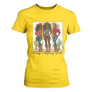 Merry Christmas Y'all T Shirt For Women Funny Western Holiday Gift For Cowgirl TS12 Daisy Print Your Wear