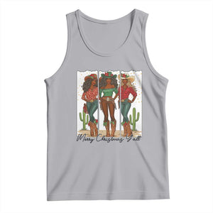 Merry Christmas Y'all Tank Top Funny Western Holiday Gift For Cowgirl TS12 Athletic Heather Print Your Wear