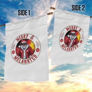 Black Santa Merry And Melanated Garden Flag Christmas Holiday Gift TS12 Print Your Wear