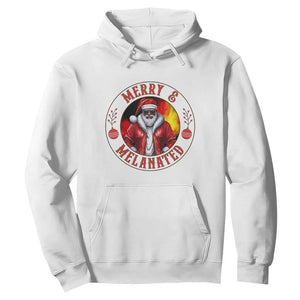 Black Santa Merry And Melanated Hoodie Christmas Holiday Gift TS12 White Print Your Wear
