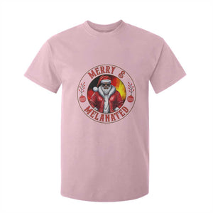 Black Santa Merry And Melanated T Shirt For Kid Christmas Holiday Gift TS12 Light Pink Print Your Wear